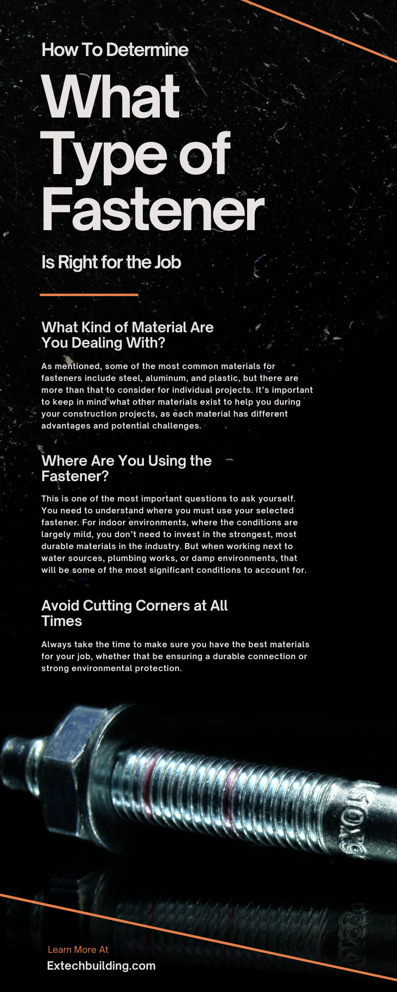 How To Determine What Type of Fastener Is Right for the Job