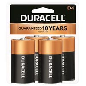 DURACELL BATTERY D 4PK