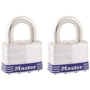 MASTERLOCK  2IN STEEL PADLOCK 2PACK