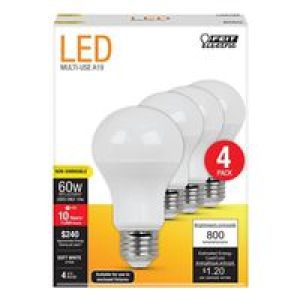 FEIT 60W EQ LED BULB- 4PK