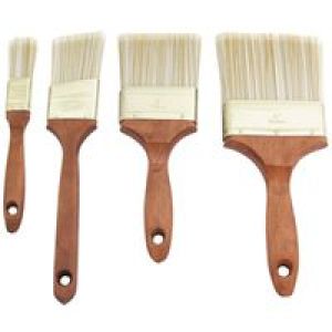 WOOD HANDLE PAINT BRUSH 4PCS SET