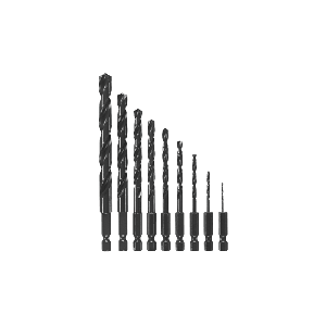 9PC IMPACT BLACK OXIDE DRLL BT SET