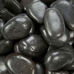 BLACK POLISHED PEBBLES 1"-2"