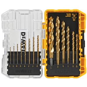 14 PC Titanium Nitride Drill Bit Set