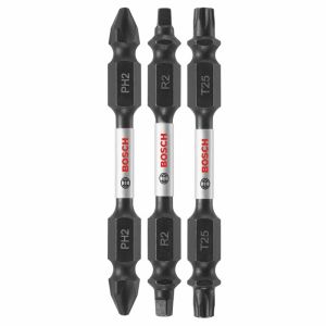 Impact Bit 3pc Mixed Set PH2 SQ2 T25
