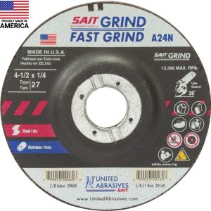 A24N Fast Grinding Wheel 4 1/2 x1/4 x7/8