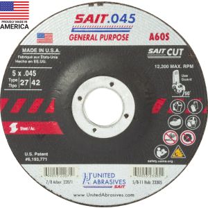 A60S GP Cut-Off Wheels 5in x .045 x 7/8