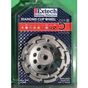 5"x5/8"-11 Threaded Double Row Cup Wheel