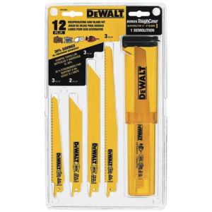 12 Pc Recip Saw Blade Set w Case